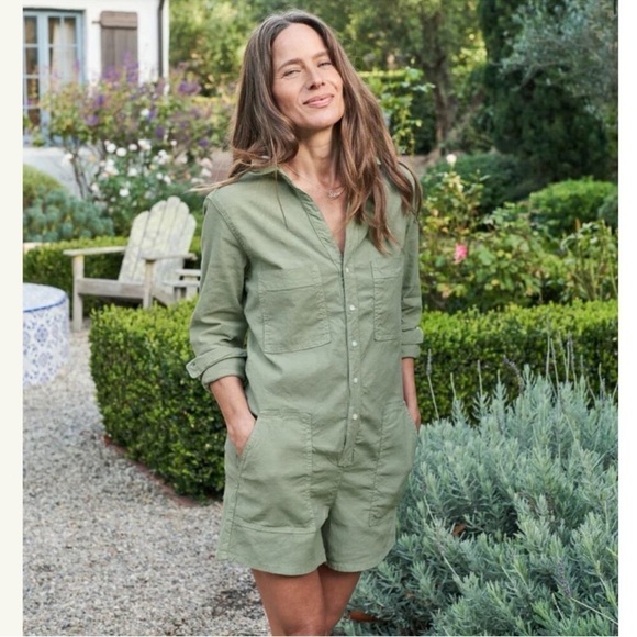 Frank & Eileen Pants - Frank & Eileen Sage/ Army Green Ireland Playsuit long sleeve XS NWOT